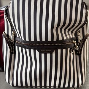 Henri Bendel Monochrome Striped Backpack.Purchased at Henri Bendel for NY store